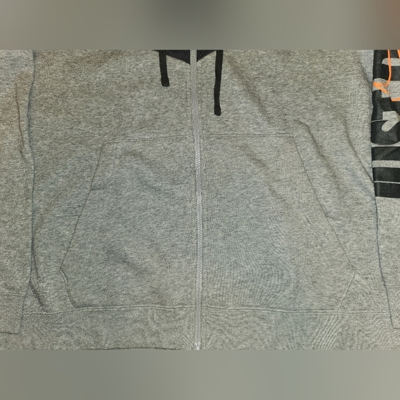 Nike Mens 2XL Gray & Charcoal Grap Full Zip Fleece Sweatshirt Hoodie - Picture 4 of 7